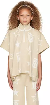 Детское Бежевое Пончо Sylvie Burberry