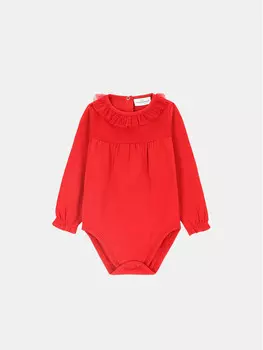 Детское боди Coccodrillo, красный