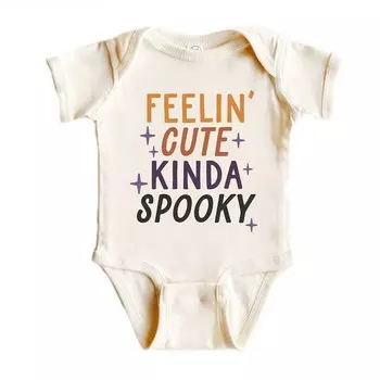 Детское боди Feelin' Cute Kinda Spooky The Juniper Shop, цвет Natural