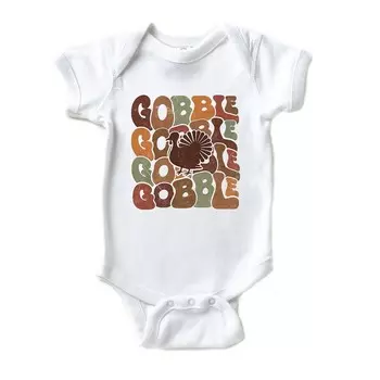 Детское боди Gobble Turkey The Juniper Shop, белый