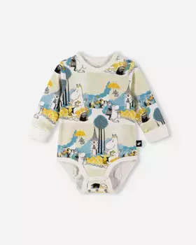 Детское боди из органического хлопка Муми-тролль Сниггаст Reima, цвет Autumn Yellow