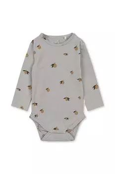 Детское боди Konges Sljd, серый