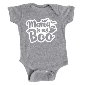 Детское боди Mama Is My Boo Ghost The Juniper Shop, цвет Heather Grey