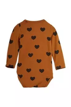 Детское боди Mini Rodini, коричневый