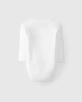 Детское боди-перекресток с короткими рукавами Laranjinha, белый