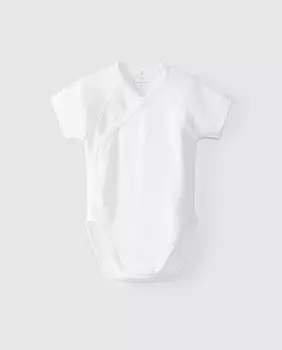 Детское боди-перекресток с короткими рукавами Laranjinha, белый