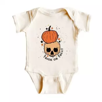 Детское боди с черепом Trick Or Treat The Juniper Shop, цвет Natural