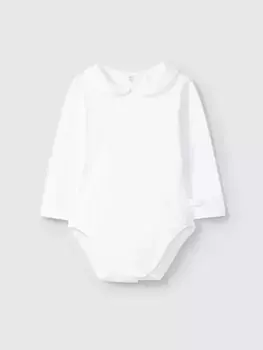 Детское боди с длинными рукавами и круглым вырезом Laranjinha, белый