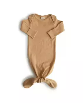 Детское боди с длинными рукавами и узлом Mushie, цвет Mostaza