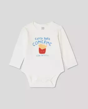 Детское боди с надписью "Я готова есть сама" Baby El Corte Ingls, цвет Blanco Roto