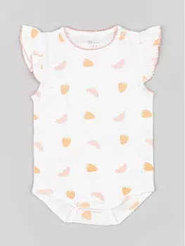 Детское боди стандартного кроя Zippy, экрю