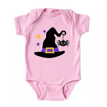 Детское боди «Ведьма и паук» The Juniper Shop, розовый