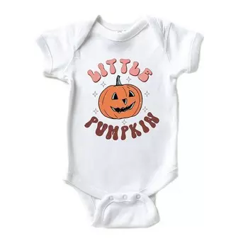 Детское боди в стиле ретро Little Pumpkin The Juniper Shop, белый