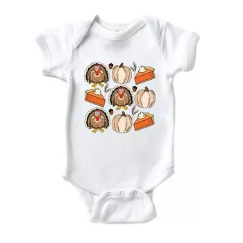 Детское боди в виде сетки с тыквенным пирогом Turkey The Juniper Shop, белый