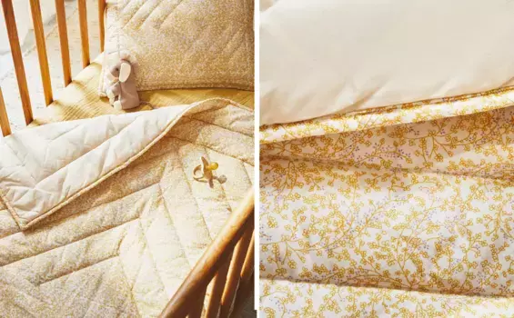 Детское цветочное одеяло Zara Home, желтый