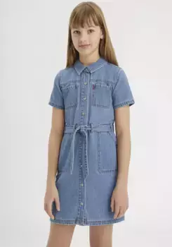 Детское джинсовое платье Levi's "LVG ORGANIC UTILITY DRESS", для ДЕВОЧЕК Levi'S Kids, цвет Vibe Check