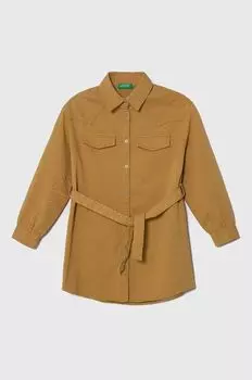 Детское джинсовое платье United Colors of Benetton, желтый