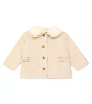 Детское хлопковое пальто tjarda с оборками Donsje, розовый