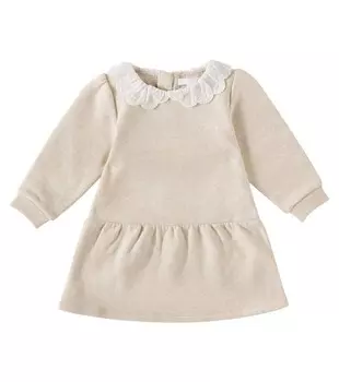 Детское хлопковое платье Chlo Kids, цвет beige marl