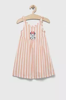 Детское хлопковое платье GAP x Disney, розовый