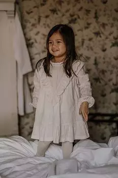 Детское хлопковое платье «Это мое» 021928 Платье Lucia That's mine, бежевый