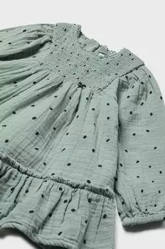 Детское хлопковое платье Mayoral, бирюзовый