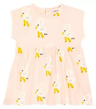 Детское хлопковое платье с принтом Bobo Choses, розовый