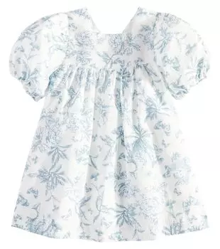 Детское хлопковое платье с принтом Tartine Et Chocolat, белый