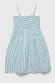 Детское хлопковое платье United Colors of Benetton, синий