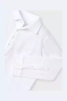 Детское хлопковое поло Mayoral, белый