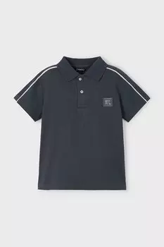 Детское хлопковое поло Mayoral, черный