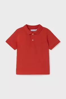 Детское хлопковое поло Mayoral, красный