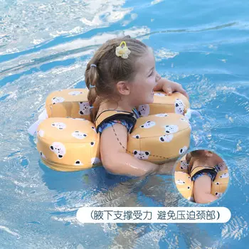 Детское кольцо для плавания «Акула Барт», кольцо для лежания, буй для малышей, кольцо TOEFL, кольцо для подмышек, детский спасательный круг плавучести L152-оранжевый SBART