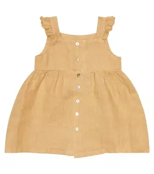 Детское льняное платье в пол Donsje, бежевый