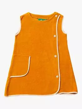 Детское махровое платье-сарафан из чистого органического хлопка Little Green Radicals, золотой