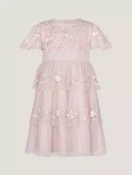 Детское многоуровневое праздничное платье Monsoon, слоновая кость