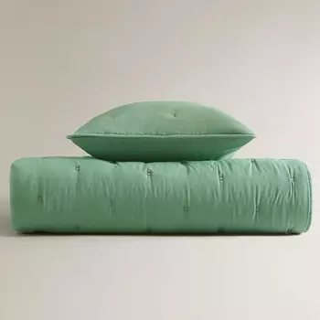 Детское одеяло из микрофибры Zara Home, зеленый