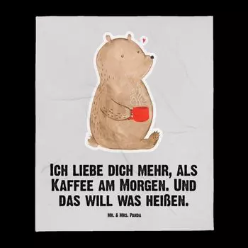 Детское одеяло Mr. & Mrs. Panda Bear Morning Coffee — серая пастель — подарок, подарок для женщин, детский подарок, для мужчин, детское угловое одеяло, для мужа, любовный подарок, серый