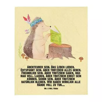 Детское одеяло Mr. & Mrs. Panda, украшение из перьев ежика - желтая пастель - подарок, подарок ребенку, лесные животные, подарок на рождение, детский уголок, мягкое одеяло, приключение, одеяло для ползания, животные, белый