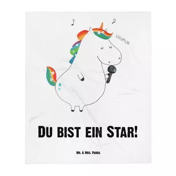 Детское одеяло Mr. & Mrs. Panda Unicorn Singer - белое - подарок, детский подарок, Singer, единороги, пегас, подарок на день рождения, мягкое одеяло для детского уголка, дискотека, единорог, белый