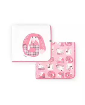 Детское одеяло с розовым принтом Boboli