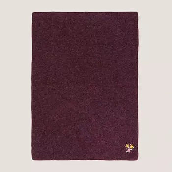 Детское одеяло Zara Home Embroidered Alpaca Blend, бордовый