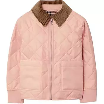 Детское пальто Burberry, цвет Coral rose