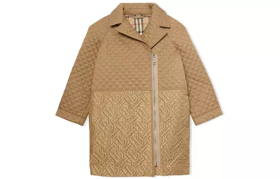 Детское пальто Burberry, цвет Khaki