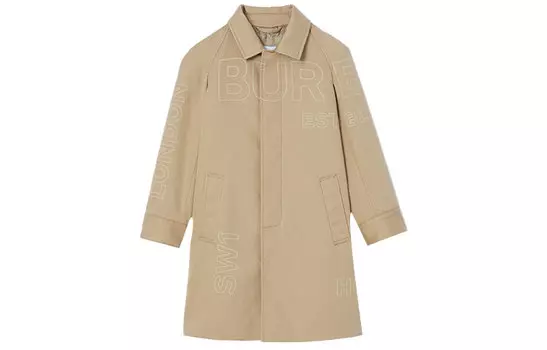 Детское пальто Burberry, цвет Khaki