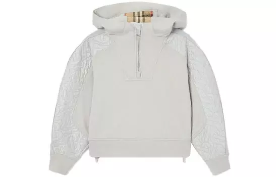 Детское пальто Burberry, цвет Light Gray