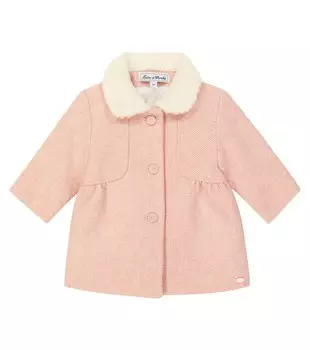Детское пальто из смесовой шерсти Tartine Et Chocolat, розовый