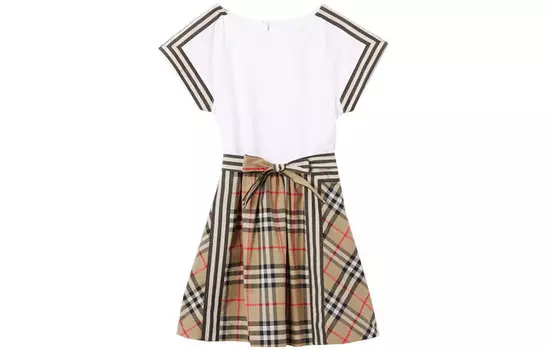 Детское платье Burberry Kids, цвет Archive Beige