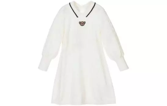 Платье детское Burberry Kids, белый