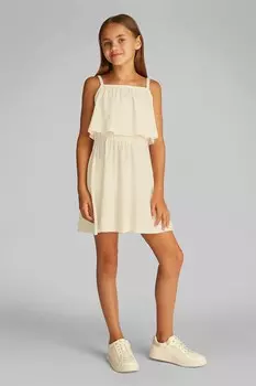 Детское платье Calvin Klein Jeans, бежевый